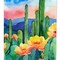 Edge Collections - 28" X 40" - Multicolor - Arizona Saguaro Cactus Blossom in - 1 Piece